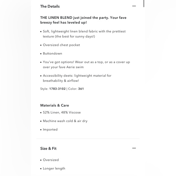 NWT Aerie Linen Blend Cover Up Green Striped Shirt Pool coastal beachy Pastel XS - Picture 12 of 12